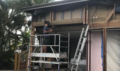 Rénovation d'une ossature bois sur St Paul de la Réunion,