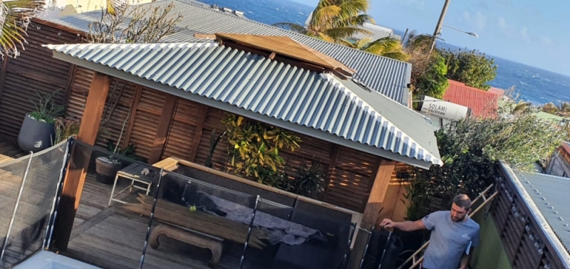 Construction d'une charpente de maison - Projet Tropato, Étang-Salé, BOISCOM