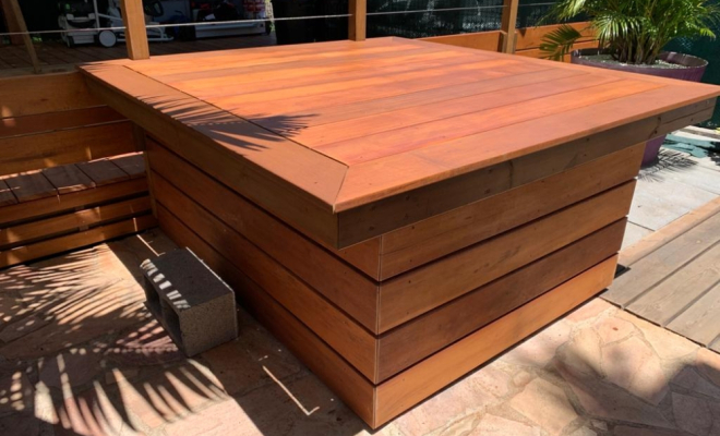 piscine bois la réunion deck