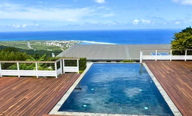 terrasse bois vue mer